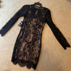 Express black & nude dress